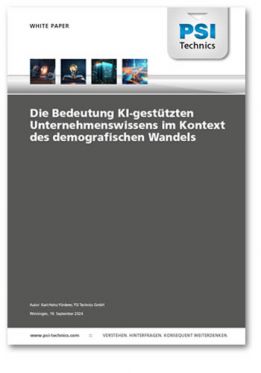 PSI Technics White Paper: Die Bedeutung KI-gestützten Unternehmenswissens im Kontext des demografischen Wandels
